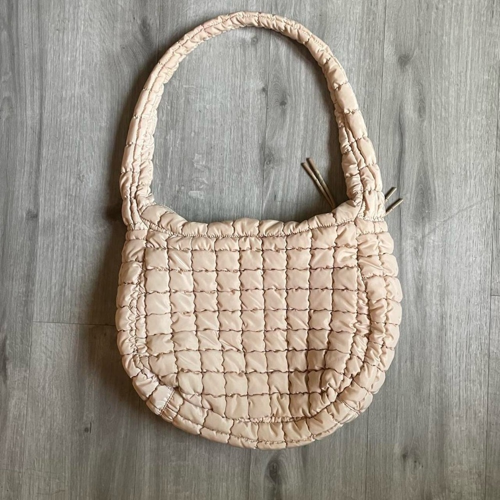 Cream Quilted Women's Bag